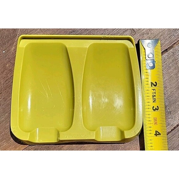 VTG Tupperware Double Spoon Utensil Rest Saver #1226 Avocado Green  Shampoo Bar - Picture 7 of 7